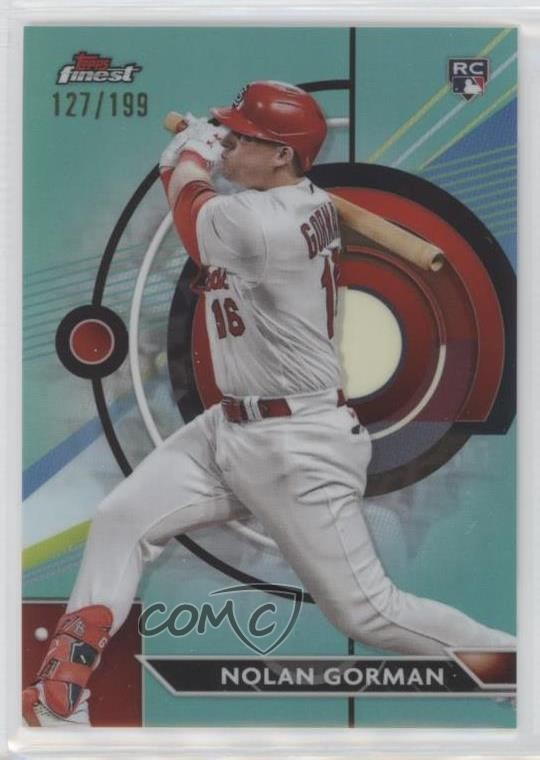 2023 Topps Finest Aqua Refractor 127/199 Nolan Gorman #92 qf6
