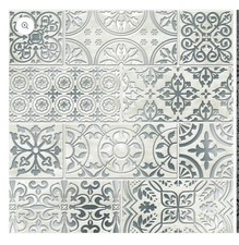 6pc-Peel Stick Removable 8"x8" Wall Tile SILVER INLAY Decorative For DIY