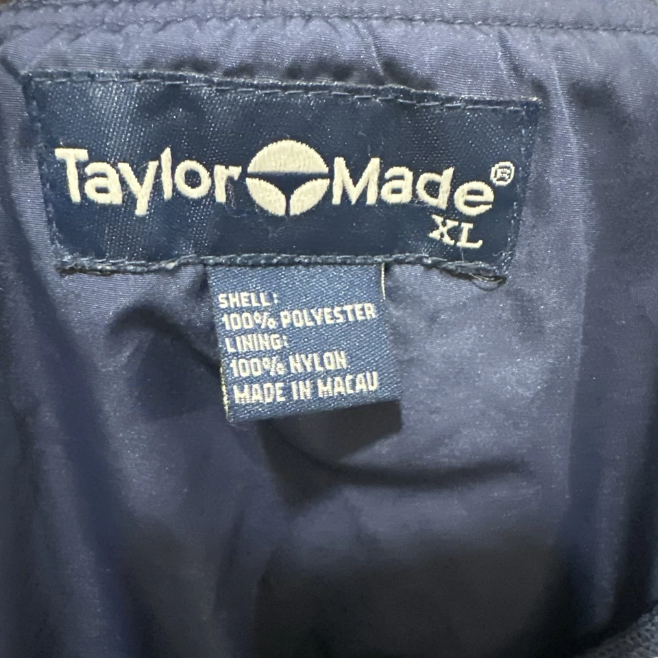 Vintage Taylor Made Golf Pullover Windbreaker Jacket Nylon Lined Navy Size XL - Image 3 of 4