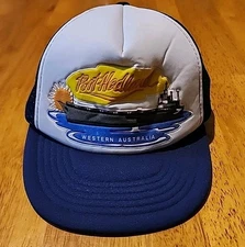 Vintage Port Hedland Trucker Hat Cap Western Australia 80s 90s Souvenir Snapback
