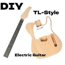 DIY TL-Style Mahogany Electric Guitar Kit - Single Coil Pickup Maple Neck Smooth