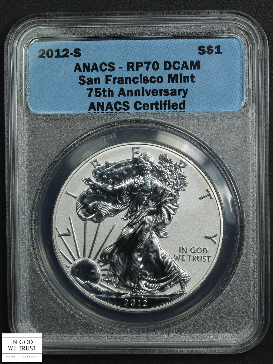 2013年 ANACS PR70 DCAM ハーフダラー銀貨 American Eagle PR 70 Graded Proof ANACS Certified Silver Bullion