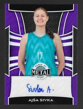 Ajsa Sivka 2025 Leaf Women Of Sport Autograph Purple Prizm Rookie Card #2/6 WNBA