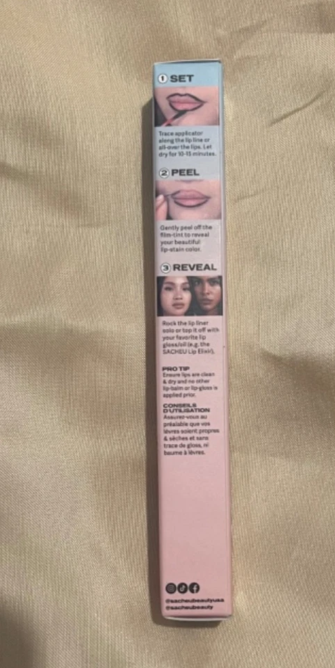 SACHEU BEAUTY STAY-N Peel Off Lip Liner Tattoo 03 P-INKED Matte Stain NEW - Image 2 of 2