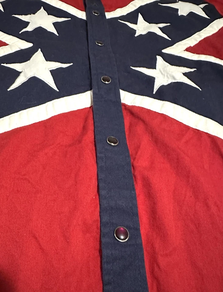 Camisa Western Express Para Hombre Mediana Vaquera Perla A Presión Southern Rodeo Foto 3 de 4