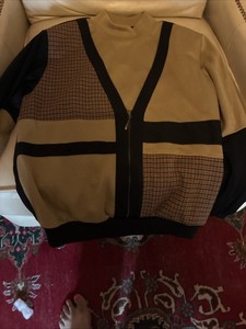 Vintage Alfred Dunner Size L Layered Zip Cardigan Sweater -retro