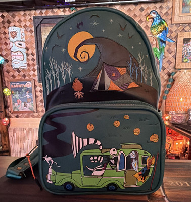 Disney Parks Nightmare Before Christmas Mini Backpack - Green Black Orange