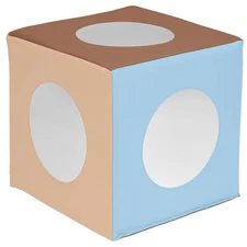 ECR4Kids SoftZone Mirror Cube, Sensory Toy, Earthtone 