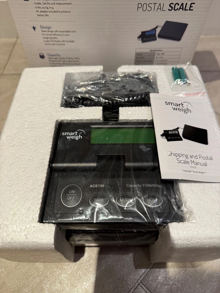 Smart Weigh ACE150 Digital Shipping & Postal Scale Up To 50kg/110lb 2g Accuracy - Image 4 of 4
