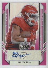 2021 Leaf Metal Draft Portrait Pink Rainbow 10/20 Rakeem Boyd #PA-RB1 Auto 0w8