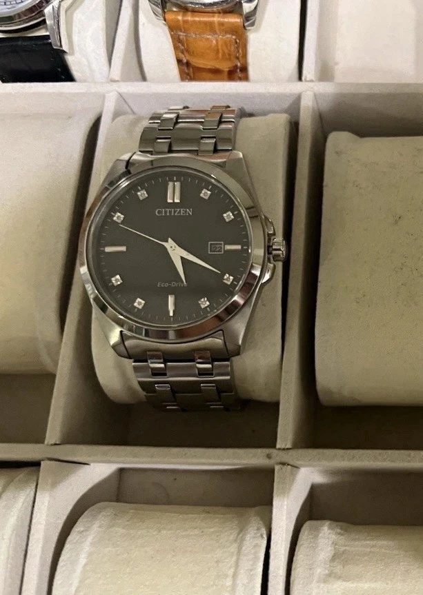 25+ Citizen Eco-Drive Diamond Accent Wristwatches for Men for sale