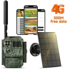 4G LTE Cellular Trail Camera Solar Powered Cam Instant Alert Color Night Vision