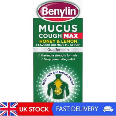 UK Bestseller Schleim Husten Medizin - Honig & Zitronen Geschmack, 300ml Flasche