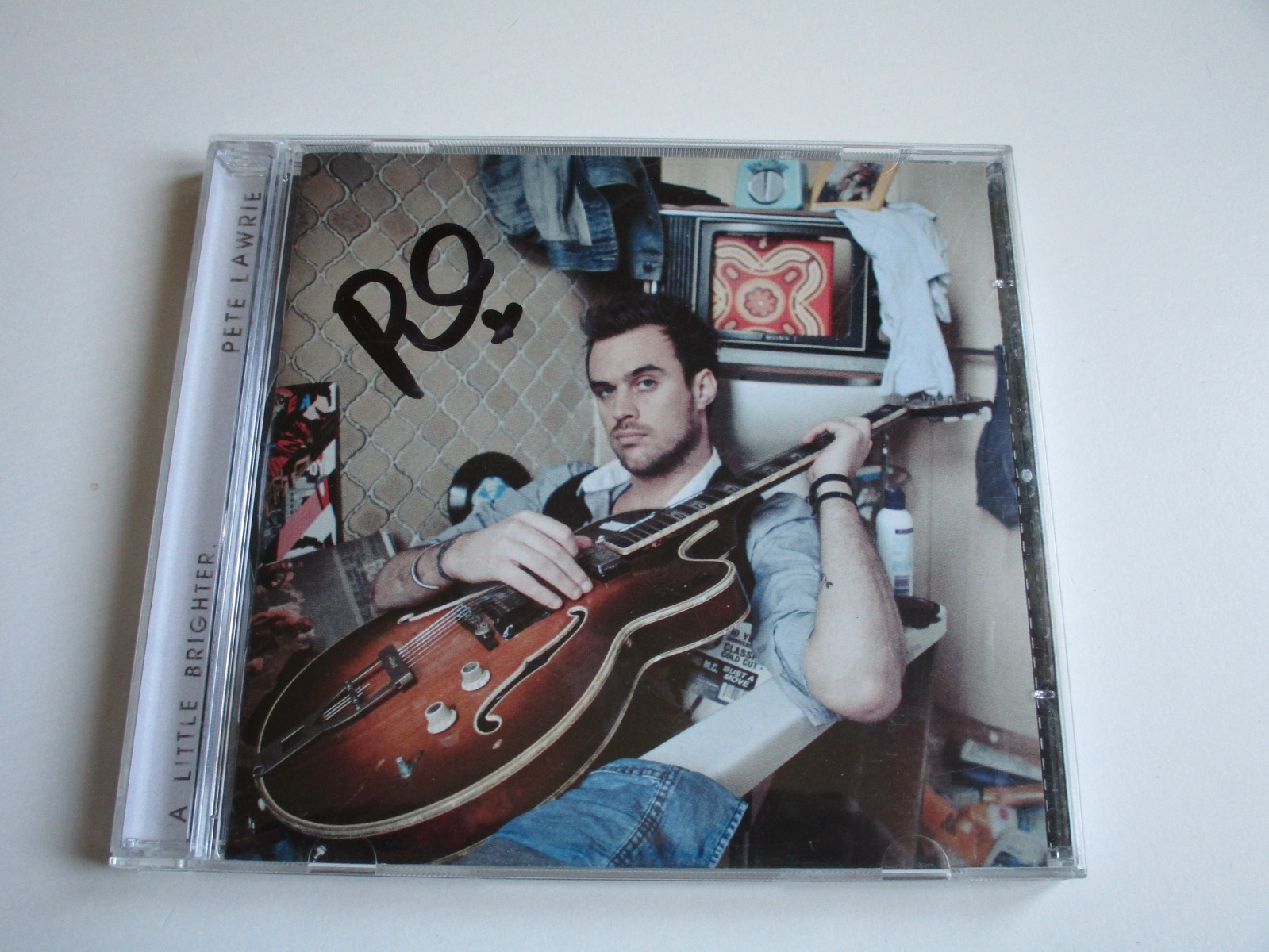 PETE LAWRIE - RARE HAND SIGNED CD ALBUM - A LITTLE BRIGHTER [2011] - AUTOGRAPHED