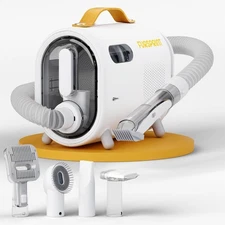 Pet Grooming Vacuum Kit 6-IN1 Quiet Dog Hair Groomer with Attachments - New