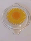 Vintage Pyrex Sunflower Daisy Round Glass Lid  34 470-C No Chips