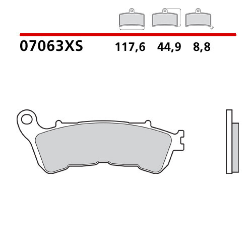 Pastiglie HONDA NC 700 X-S ABS 2012 2013 2014 / NC700 Anteriori Sinter BREMBO - Foto 2 di 5