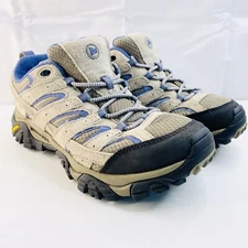 Merrell Shoes Womens 10 Moab 2 Ventilator Hiking Sneakers J06018 Blue Gray