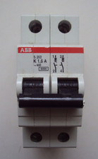 ABB P/N: S202-K16 MINIATURE CIRCUIT BREAKER 16A 2 POLE DIN RAIL MOUNT 277V/480Y