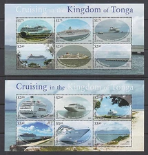 Tonga Sc 1242-1243 MNH. 2013 Cruise ships and wharfs, complete set of 2, VF+