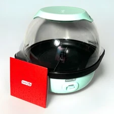 Dash SmartStore Aqua Clear Bowl 24 Cups Electric Stirring Popcorn Maker - 6qt
