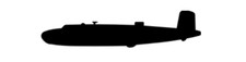 7" us military aircraft silhouette b-25c mitchell bumper sticker decal usa made
