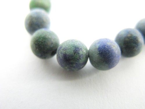 Azurite Fluorite Halskette, echte Natursteine Heilsteine Edelsteine, Modeschmuck - Bild 8 von 10