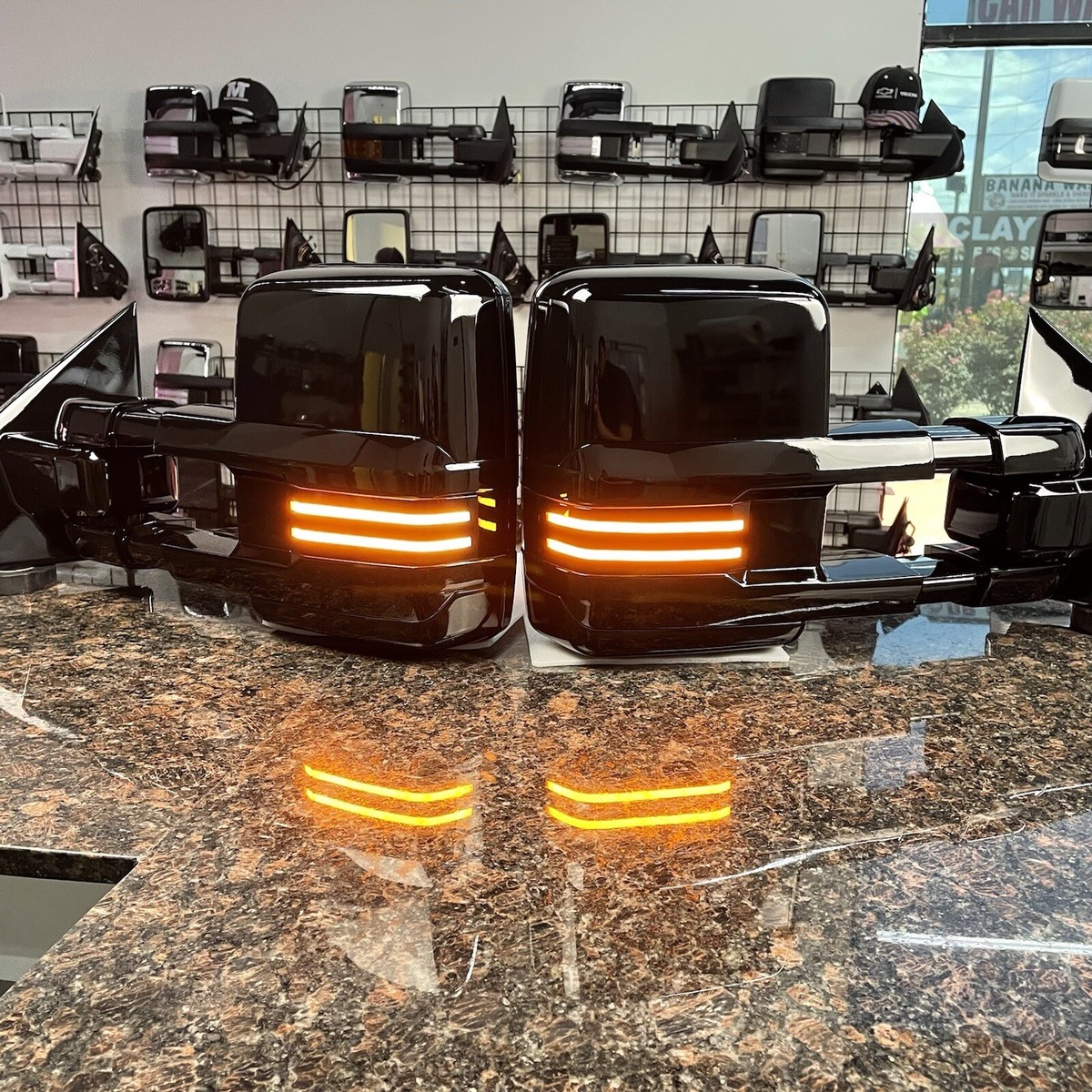99-18 Silverado/ Sierra GM Tow Mirrors Switchback Smoked Marker