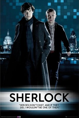 2013 BBC TV SERIES SHERLOCK HEROES DON'T EXIST POSTER 24x36 NEW FREE SHIP #33265