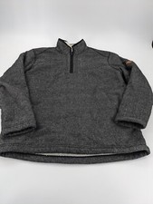 Orvis Sweater Mens Extra Large Gray Pullover 1/4 Quarter Zip Preppy XL