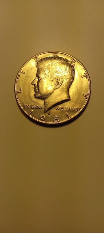 1981 d- kennedy half dollar full date free shipping no reserve
