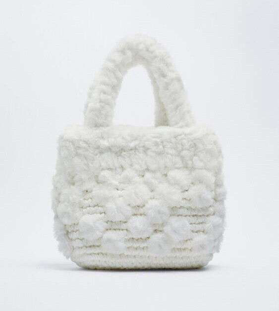 NWT ZARA CROCHET MINI SHOPPER BAG 6123/810/001