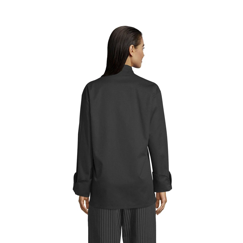 Uncommon Threads Unisex Reaction Chef Coat 10 Snaps, Black, XX-Large - Image 2 of 4