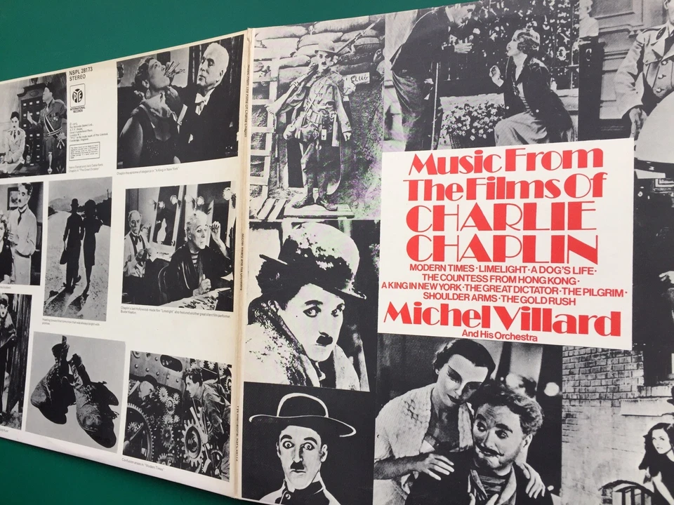 Michel Villard FILMS OF CHARLIE CHAPLIN Comedy Classical Jazz Pop Soundtracks LP - Image 3 of 4