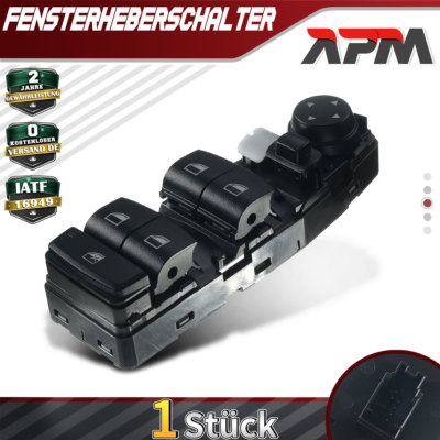 Fensterheber Schalter Vorne Links 6 Pin für BMW 1er F20 3er F30 F31 X3 F25 X5