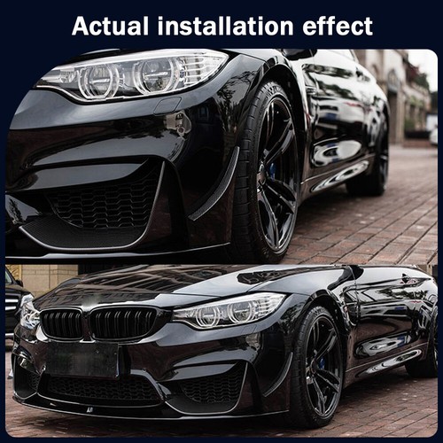 For BMW F80 M3 F82 F83 M4 14-20 Carbon Fiber Front Bumper Splitter Canards Fins - Foto 5 di 16