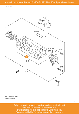 Suzuki (Genuine OE) 5930034821 for sale online | eBay 