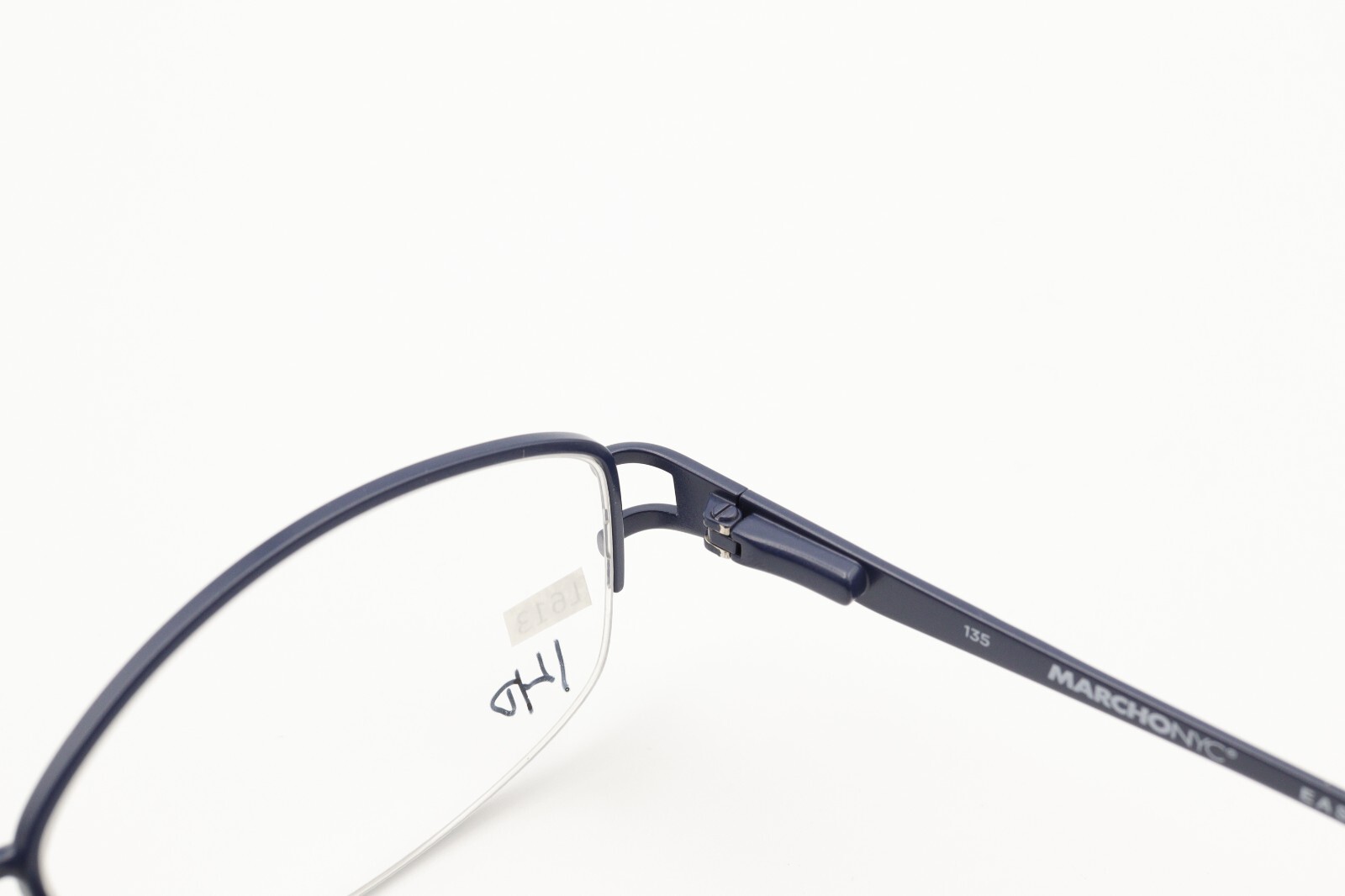 MARCHON NYC CHRYSTIE 412 Blue 51-16-135 Half Rimless Frames Flex Hinges L613