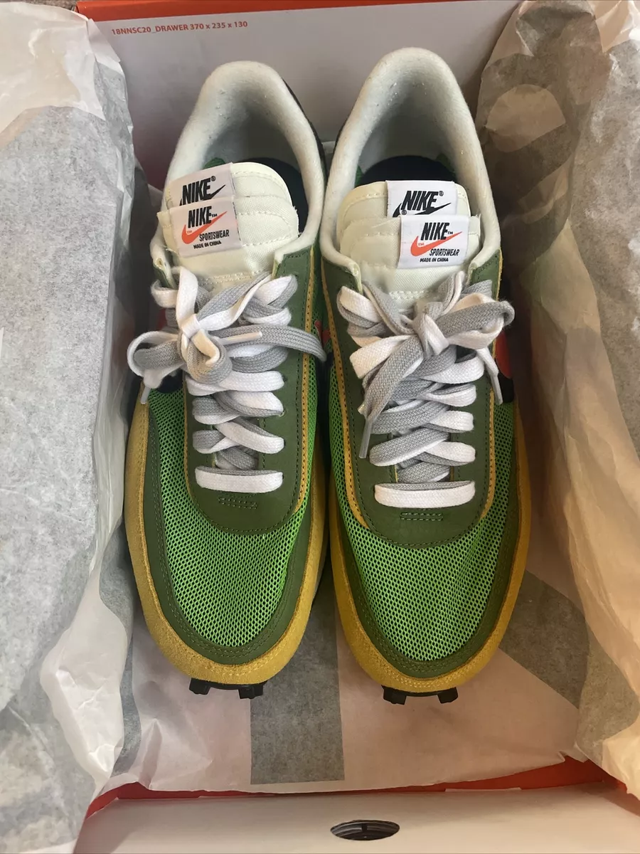 Brand New Sacai x Nike LD Waffle Green Gusto (Green Multi) Size US 10