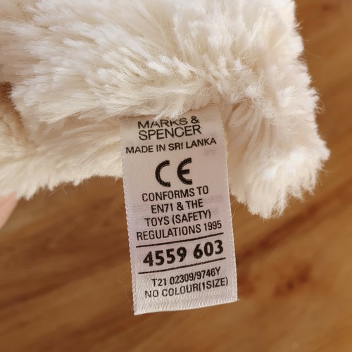 SMALL Marks And Spencer M&S White Dog Puppy Soft Toy Plush 4559603 - Picture 11 of 12
