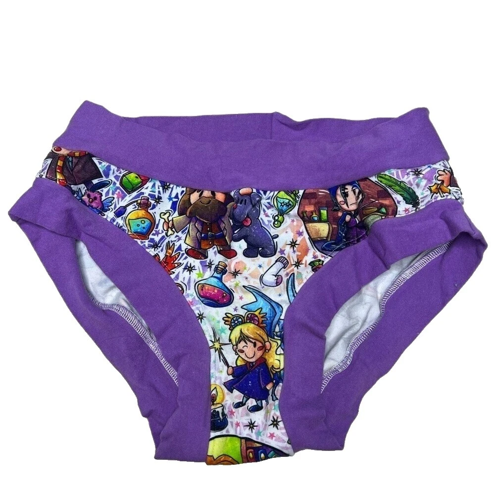 Cotton Blend Cartoon Brief Panties for Women