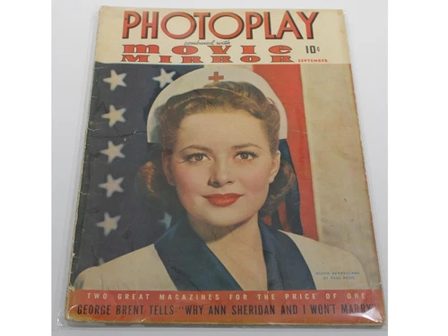Photoplay Combined with Movie Mirror Magazine September 1941 Olivia DeHavilland