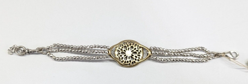 Lucky Brand Openwork Gold & Silver Tone Beaded Multi Strand Bracelet NWT - Picture 7 of 7