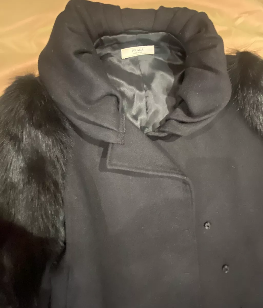 Prada shearling cheap coat