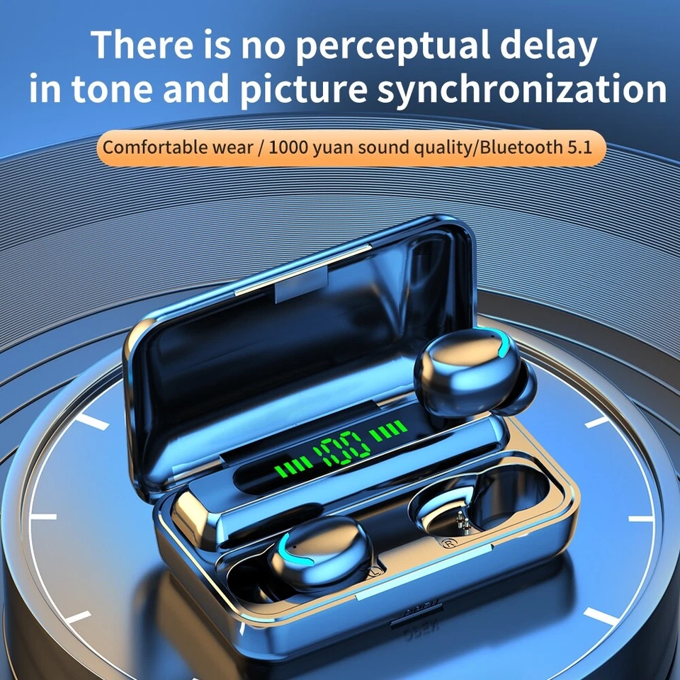 Bluetooth Earbuds TWS 5.3 For Phones Laptop Tablet Wireless Earphone Waterproof  - Image 2 of 4