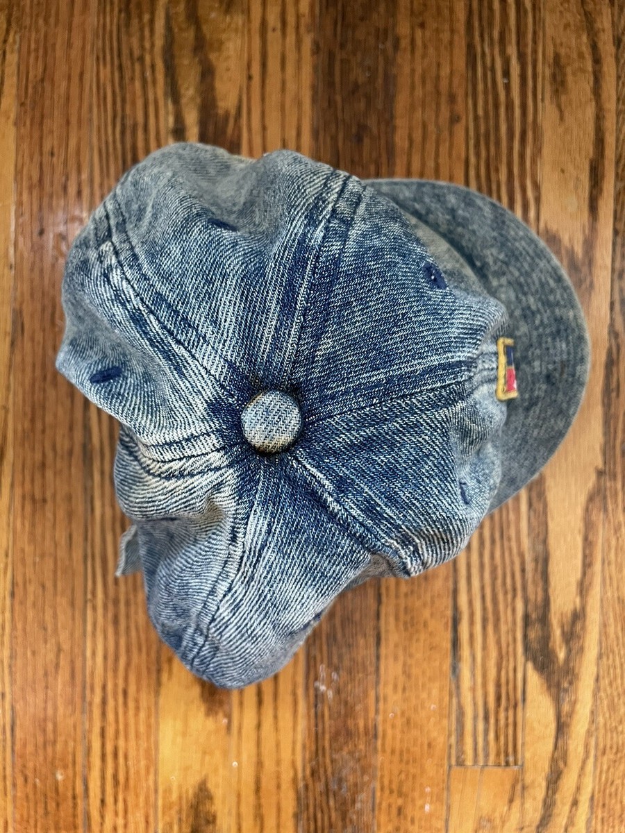 NIKE Challenge Court Acid Wash Denim Hat Cap Strapback Andre