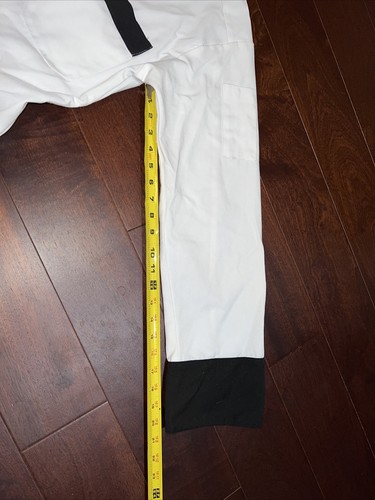 Chef Coat Food Jacket Black White Double Buttons Chest & Sleeve Pocket Size S - Picture 11 of 15