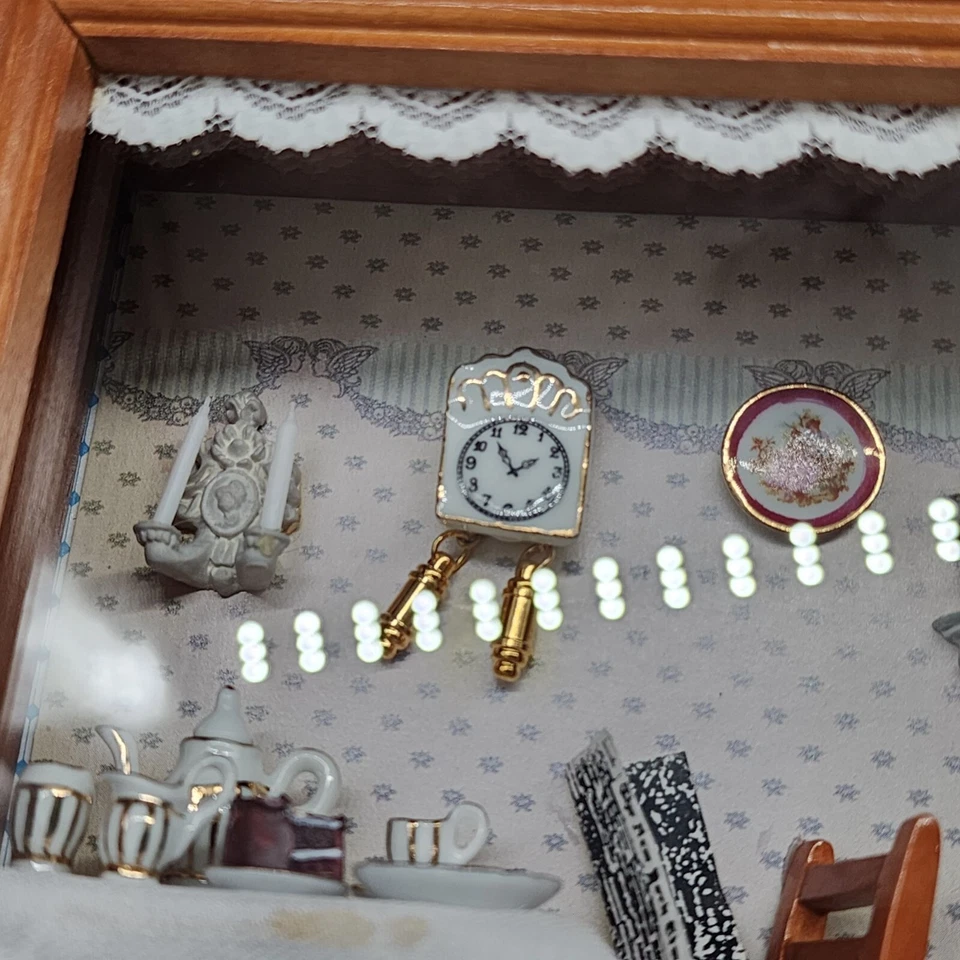 Reutter Original Germany Miniature Room Diorama With Tea Set & Baby Carriage - Image 4 of 4