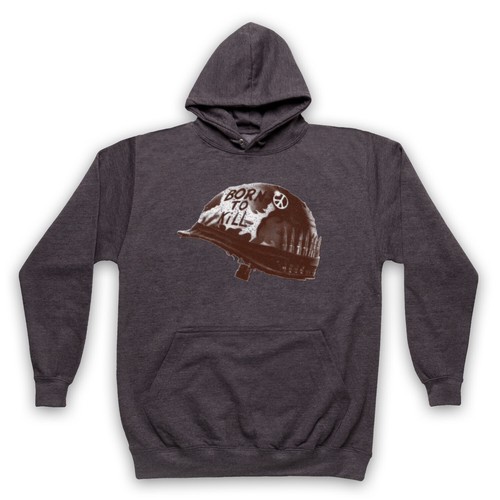 BORN TO KILL VOLLMETALLJACKE INOFFIZIELLER VIETNAMKRIEG ERWACHSENE UNISEX KAPUZENPULLOVER