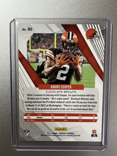 Amari Cooper Cleveland Browns Panini Phoenix NFL 2023 WHITE SHIMMER SSP - Picture 3 of 4